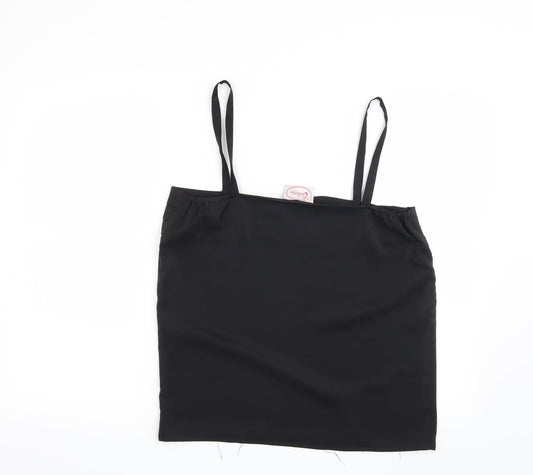 Preworn Womens Black Basic Blouse Size 14