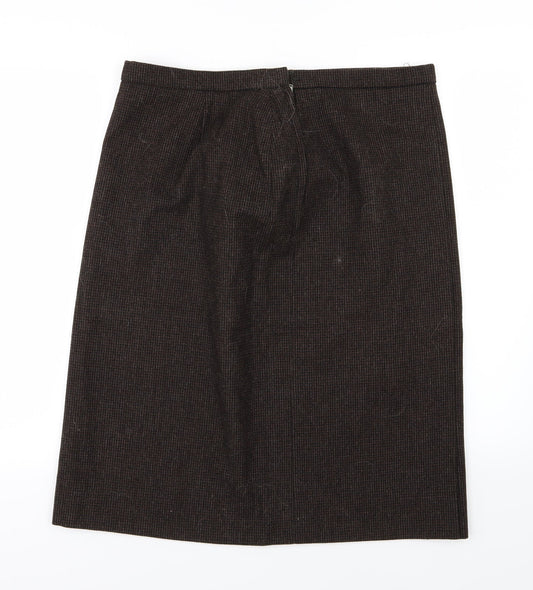 Preworn Womens Brown A-Line Skirt Size 34 in