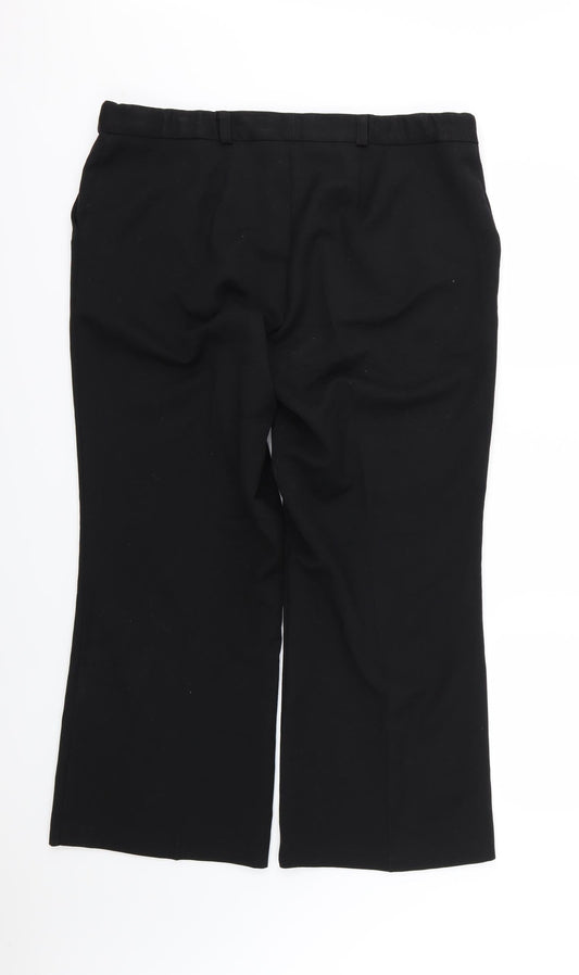 Rogers+Rogers Womens Black Rayon Trousers Size 20 L27 in