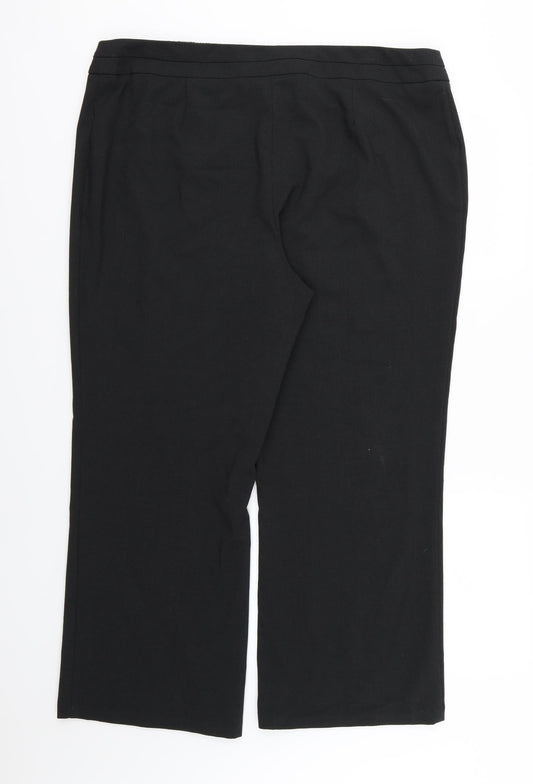 Marks and Spencer Womens Grey Rayon Trousers Size 40 in L27 in