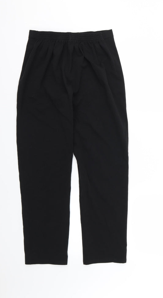 Preworn Womens Black Rayon Trousers Size M L27 in