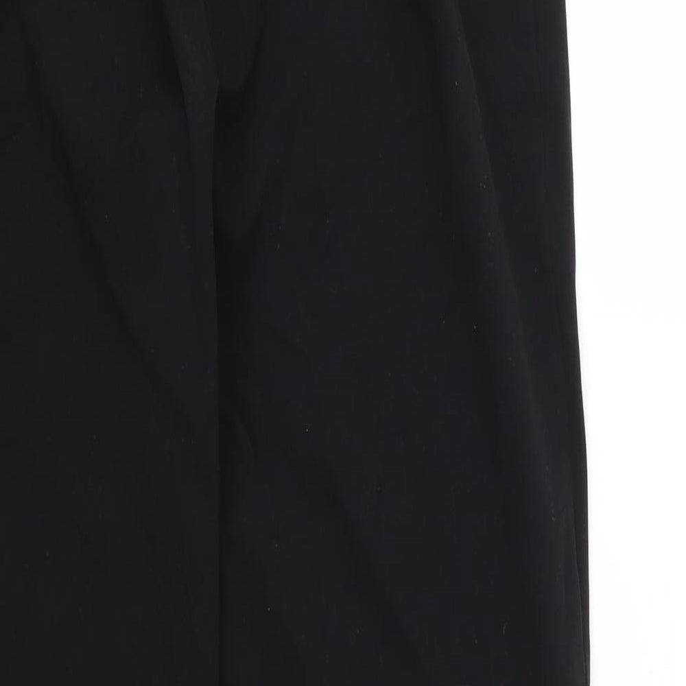 Preworn Womens Black Rayon Trousers Size M L27 in