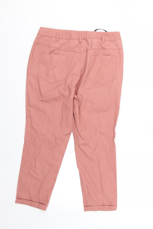 NEXT Womens Pink Trousers Size 12 L24 in