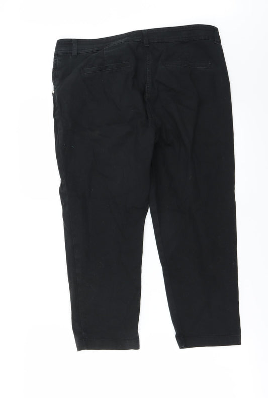 Wallis Womens Black Trousers Size 14 L22 in