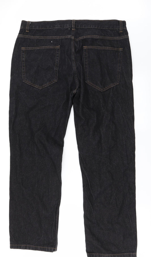 Preworn Womens Black Straight Jeans Size 36 in L27 in
