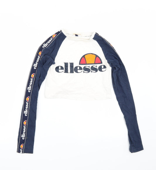 ellesse Womens White Basic T-Shirt Size 4