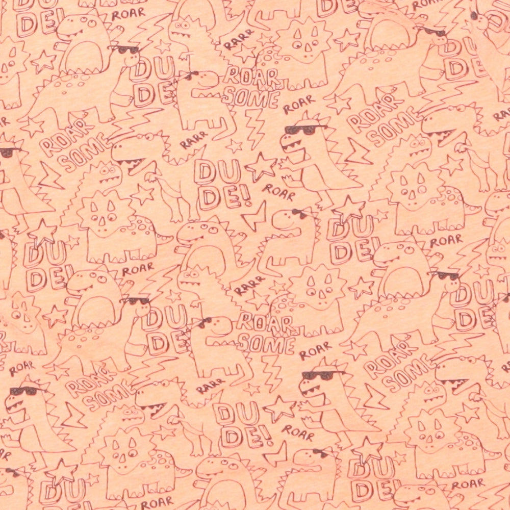 George Boys Orange Animal Print Basic Button-Up Size 2-3 Years