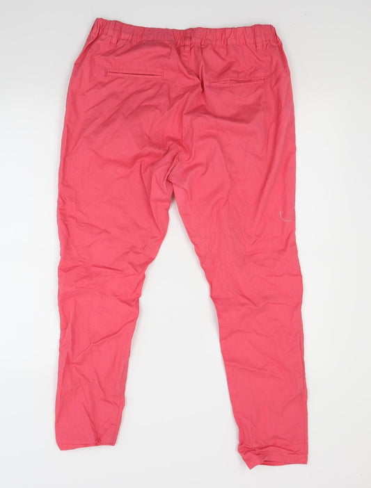 warp Womens Red Capri Trousers Size 10 L24 in