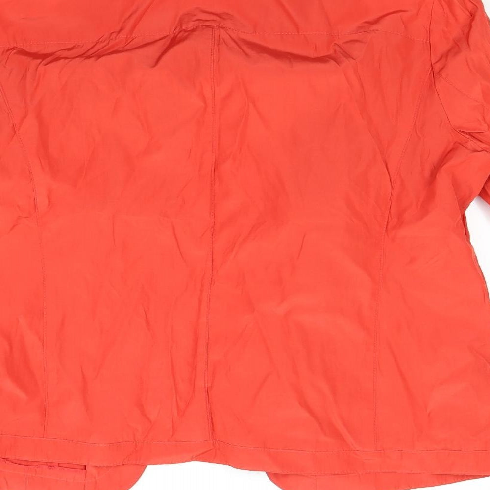 laura lebek Womens Orange Anorak Coat Size 18