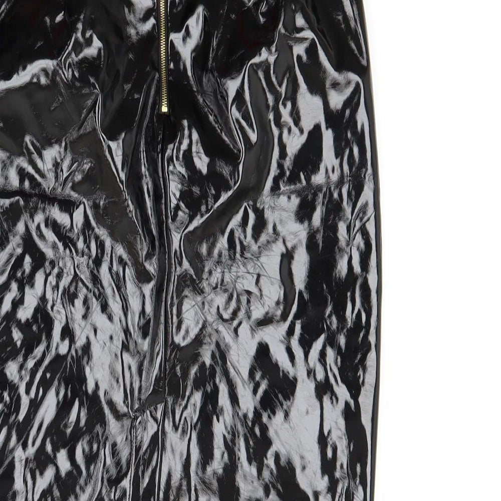 Topshop Womens Black A-Line Skirt Size 10