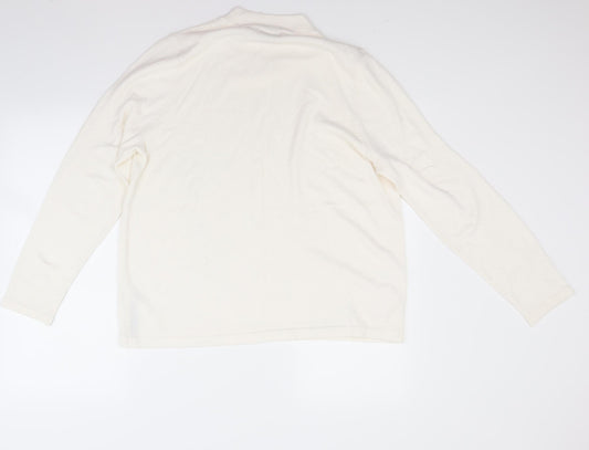 Marks and Spencer Womens White Pullover Jumper Size 18