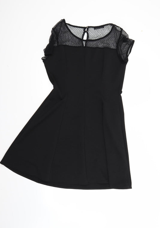 Lunalleva Womens Black A-Line Size L