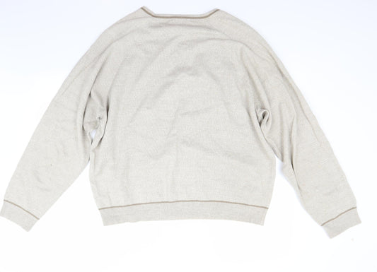 BHS Mens Beige Pullover Jumper Size XL