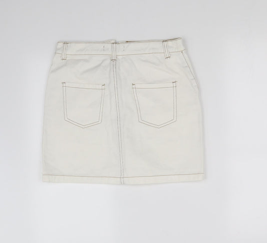 deniem co Womens White Mini Skirt Size 6