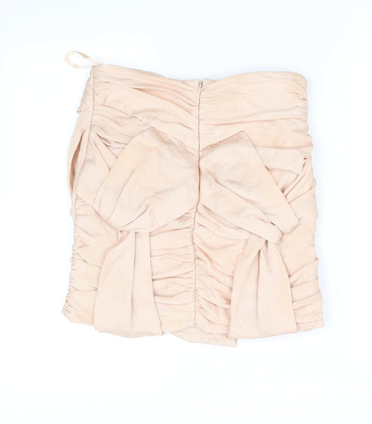 pre worn Womens Beige Basic Blouse Size 8