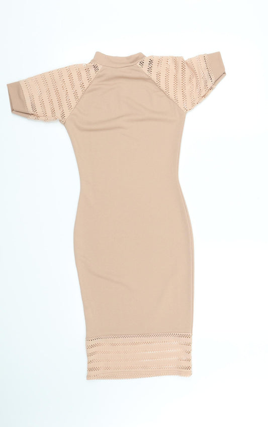 miss guidefd Womens Beige Fit & Flare Size S