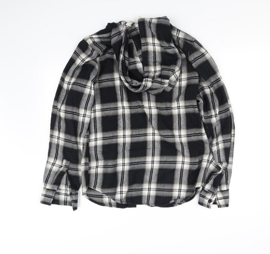 pre worn Womens Grey Check Basic Blouse Size S