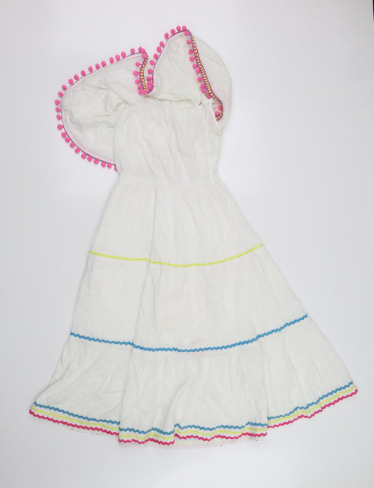SheIn Girls White Fit & Flare Size M