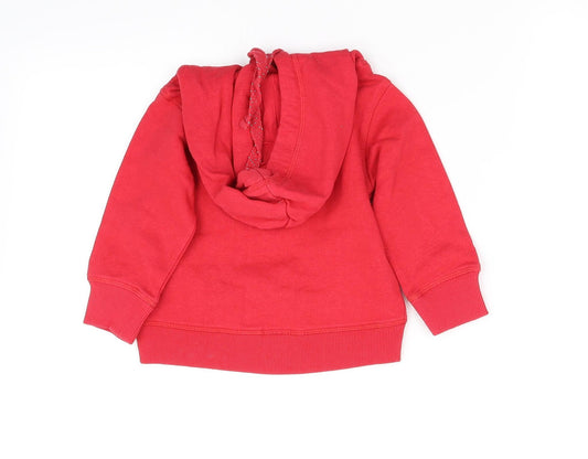 pre worrn Boys Red Pullover Hoodie Size 2 Years