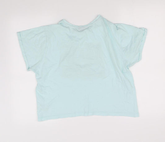 friends Womens Blue Basic T-Shirt Size L