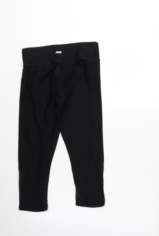 athletic wear Womens Black Compression Leggings Size S L23 in