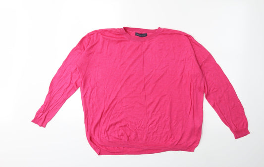 Marks and Spencer Womens Pink Knit Pullover Jumper Size L