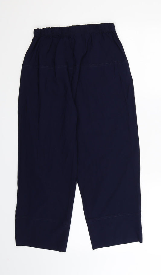 Naomee Womens Blue Cropped Trousers Size L L20 in