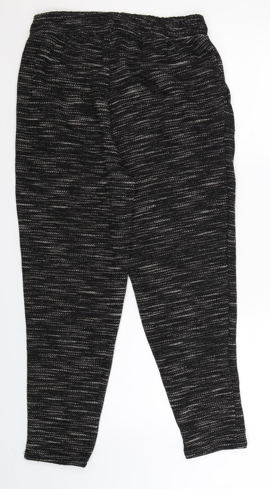 H&M Womens Black Sweatpants Trousers Size 10 L25 in