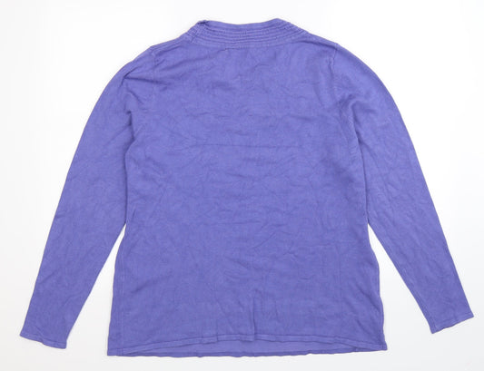 Preworn Womens Purple Knit Pullover Jumper Size M