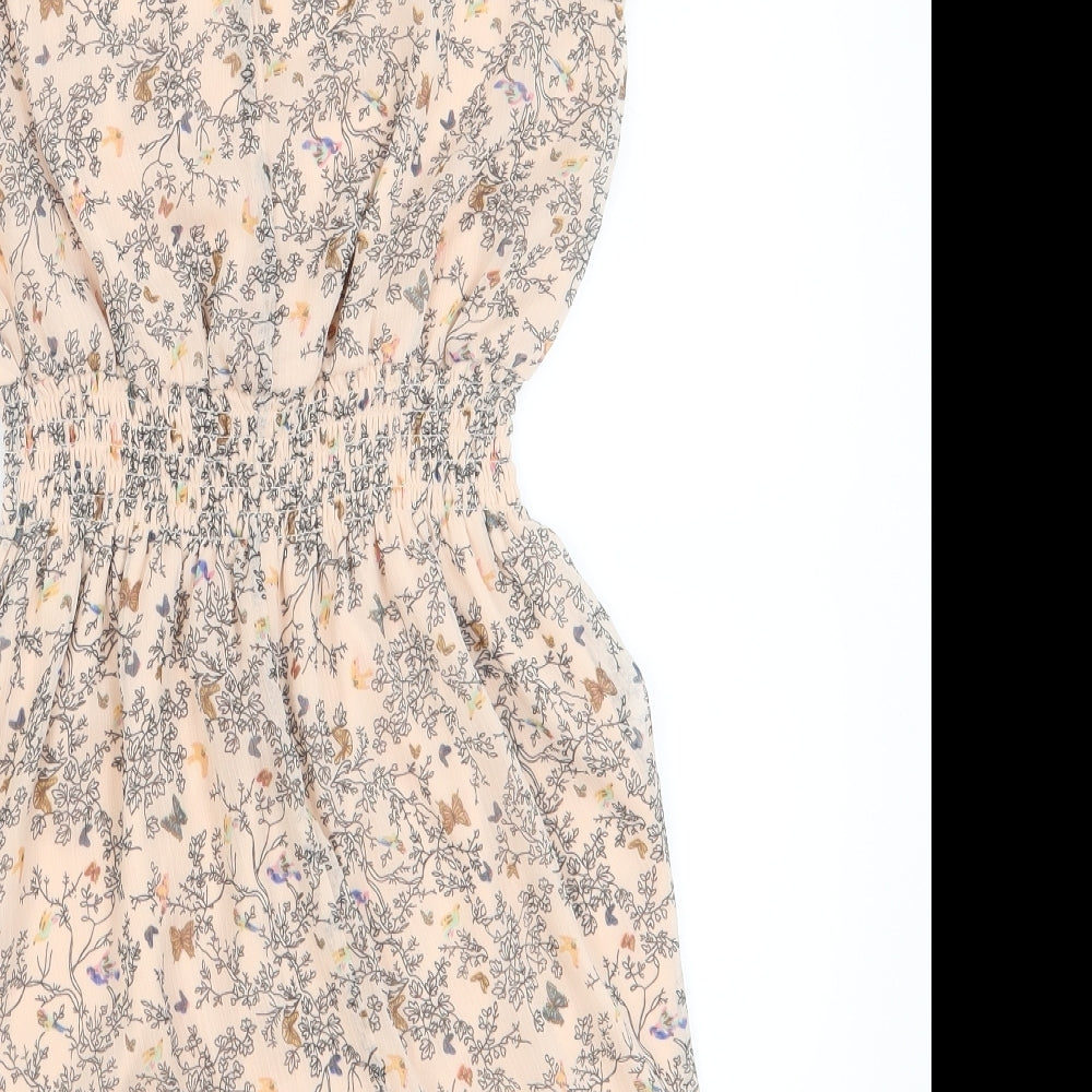 amosphere Womens Pink Floral Fit & Flare Size 10