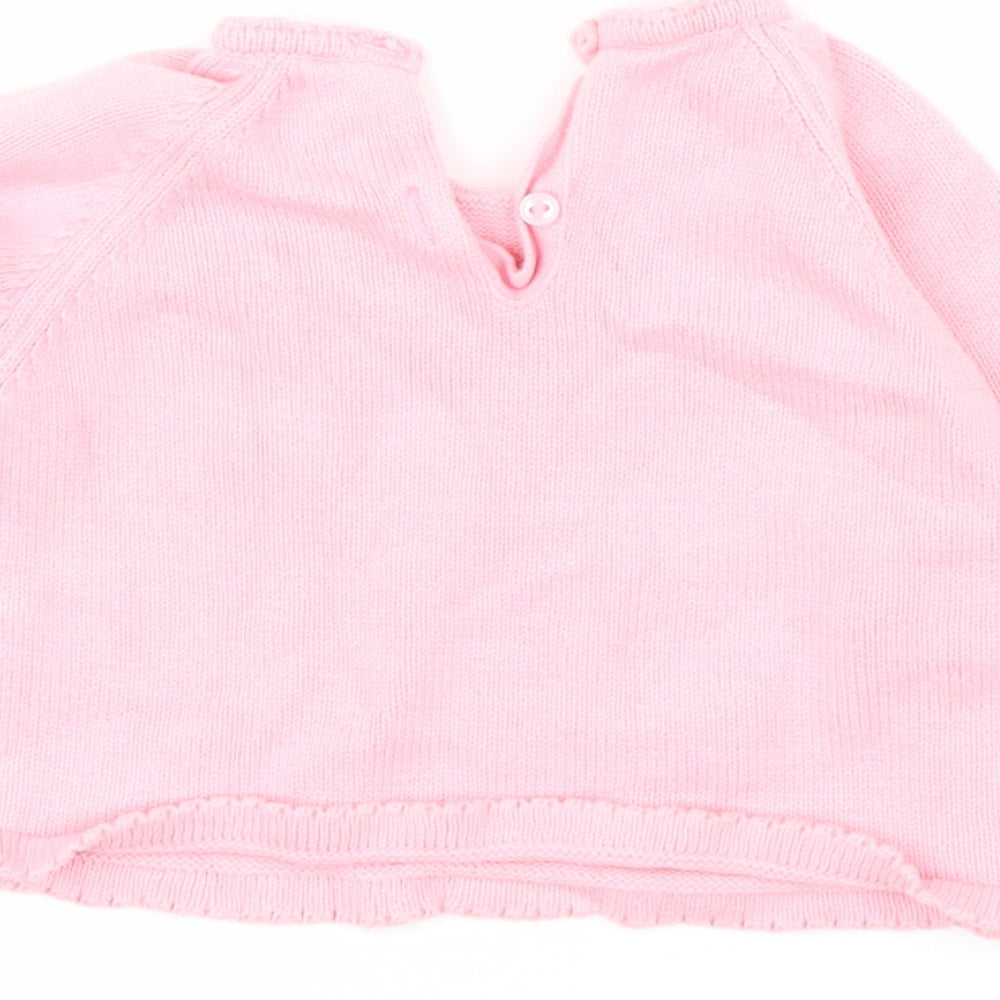 Brand and care label for Marks & Spencer Pink Cardigan Jumper, size 12-18, Months - minnie mouse