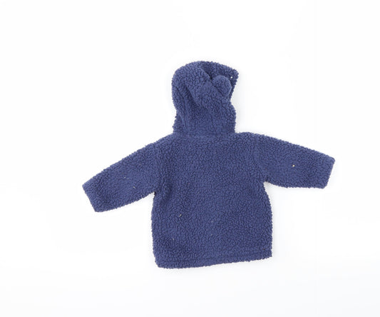 NEXT Girls Blue Fleece Jacket Size 0-3 Months - rabbit