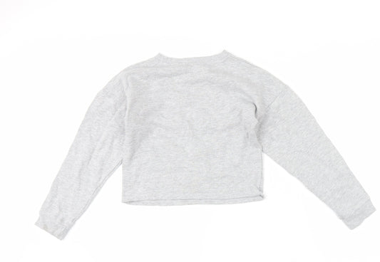 pep & Co Girls Grey Pullover Sweatshirt Size 10-11 Years - Unicorn