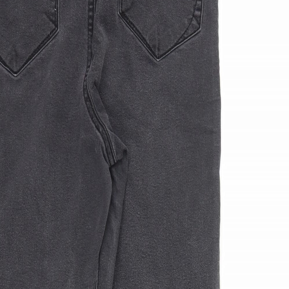 Brand and care label for denim co women’s grey denim skinny jeans, size UK 12, 28-inch leg