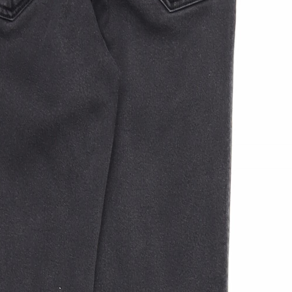 Brand and care label for Nutmeg women’s black denim jegging jeans, size UK 10, 28-inch leg