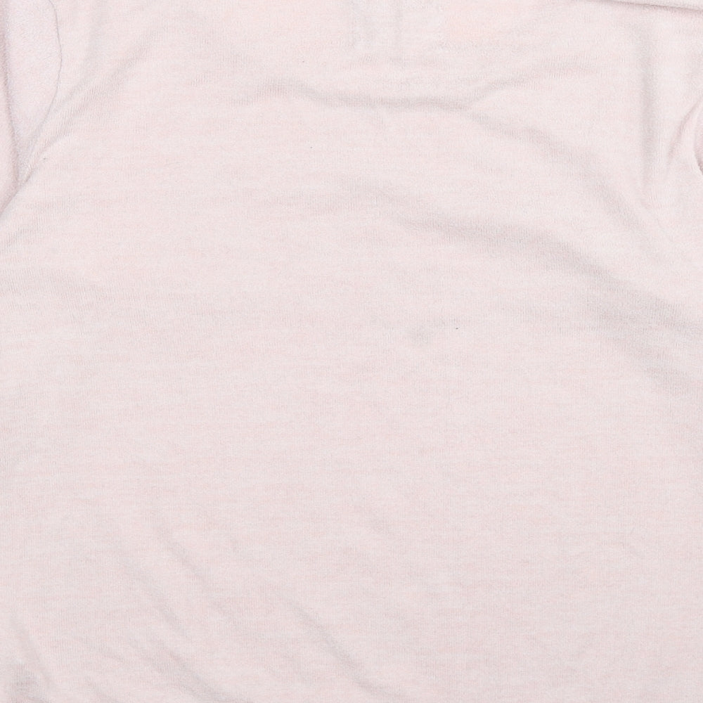 Brand and care label for F&F women’s pink solid velour top pyjama top, size S, - zzz lounge wear