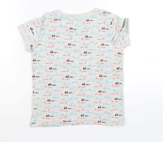 name it Boys Grey Basic T-Shirt Size 4 Years - motor homes cars