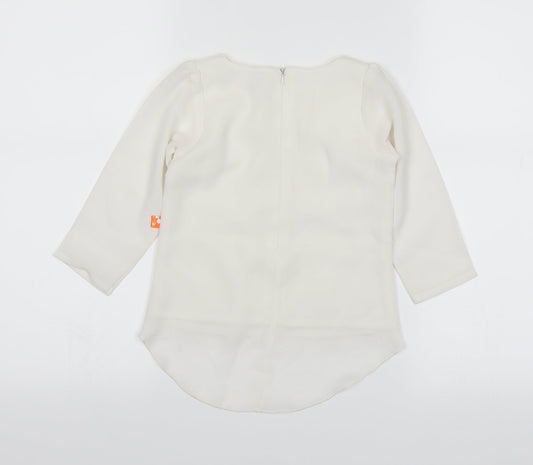 Winner Girls White Basic T-Shirt Size 6 Years
