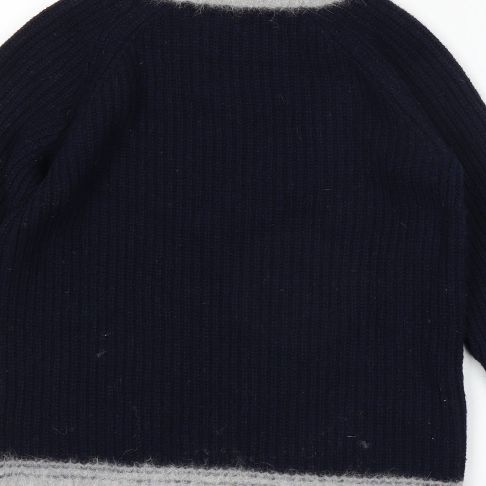 LE RASIN Womens Blue Pullover Jumper Size S