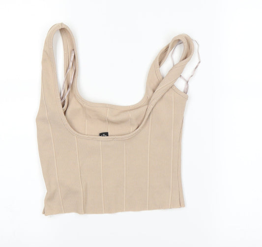 New Look Womens Brown Basic T-Shirt Size 10