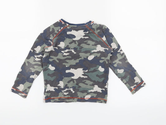 Mini Club Boys Green Camouflage Pyjama Top Size 2-3 Years
