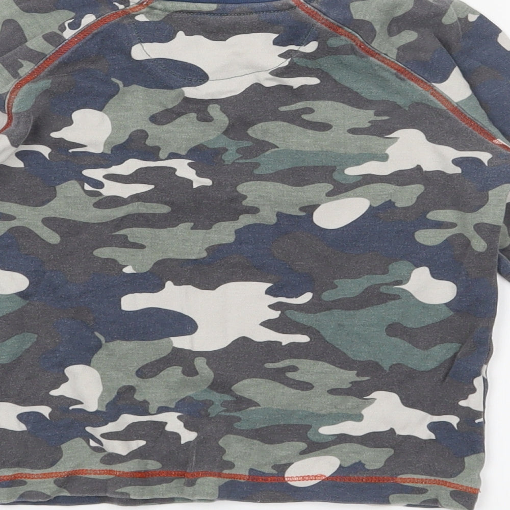 Mini Club Boys Green Camouflage Pyjama Top Size 2-3 Years