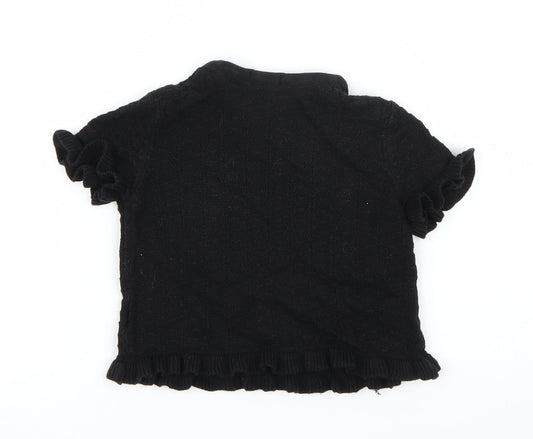 NEXT Girls Black Basic T-Shirt Size 5 Years