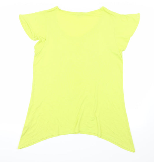 Soon Womens Green Basic T-Shirt Size 18