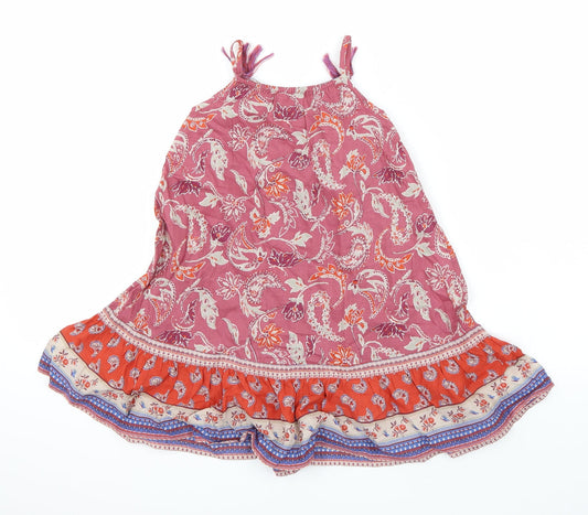 NEXT Girls Purple Paisley T-Shirt Dress Size 18-24 Months