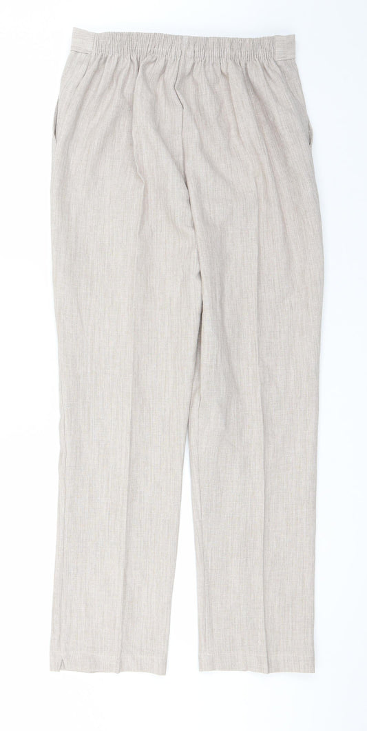 Preworn Womens Beige Trousers Size 12 L27 in