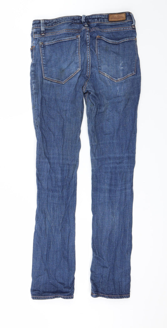 Zara Womens Blue Skinny Jeans Size 6 L28 in