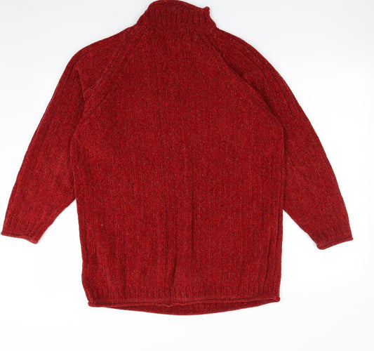 Equorian Womens Red Pullover Jumper Size 10