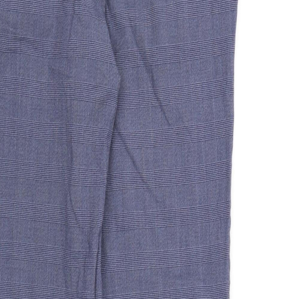 Marks and Spencer Mens Blue Check Rayon Dress Pants Trousers L31 in