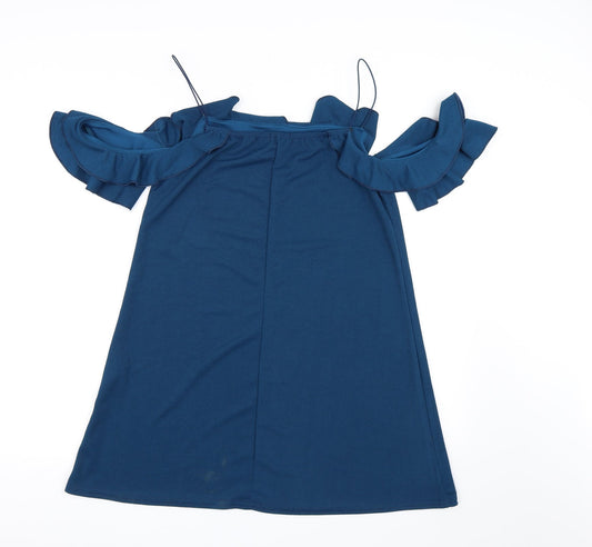 Boohoo Womens Blue A-Line Size 14